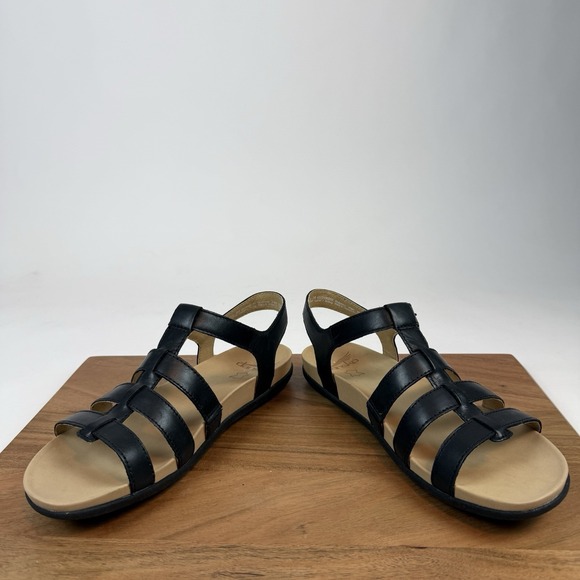 New $130 Womens Dansko Janice Leather Black Sandals Size 39 US 8.5-9 M - Picture 3 of 8